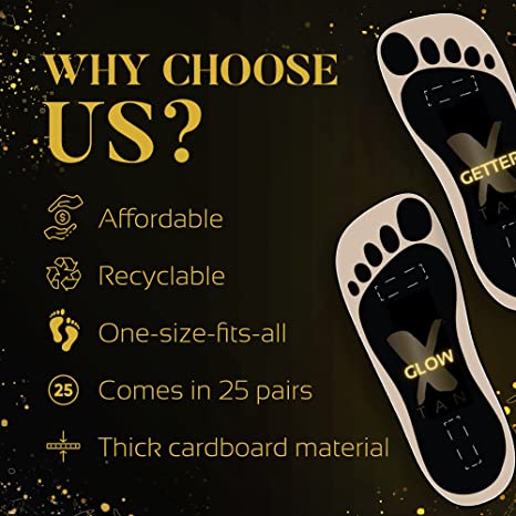 Stick On Feet for Spray Tanning - 25 Pairs - spray tan disposables