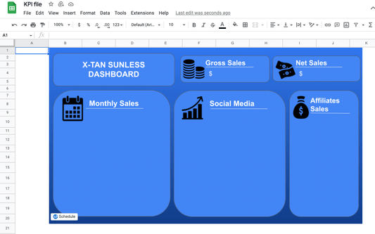 Key Performance Indicator Sheet - X - Tan Sunless