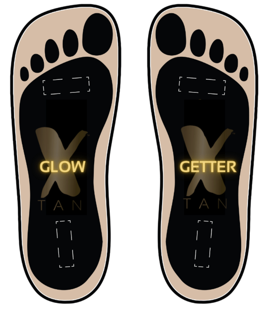 Stick On Feet for Spray Tanning - 25 Pairs - X - Tan Sunless